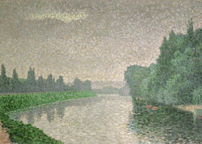 The Marne at Dawn, 1888 by Albert Dubois Pillet